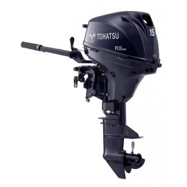 2020 Tohatsu 15 HP MFS15ES Outboard Motor 15" Shaft Length
